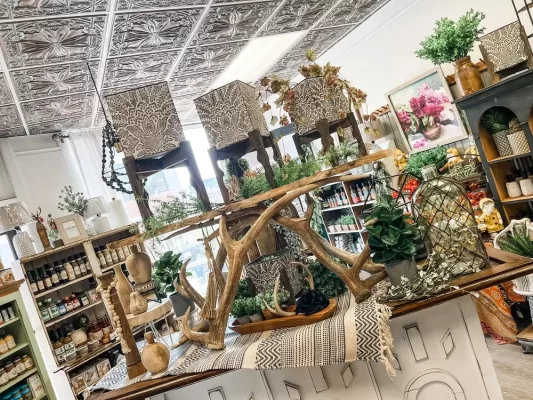 boutique installs ceiling tiles