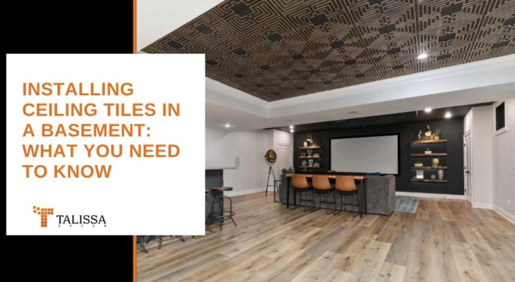 installing ceiling tiles in a basement
