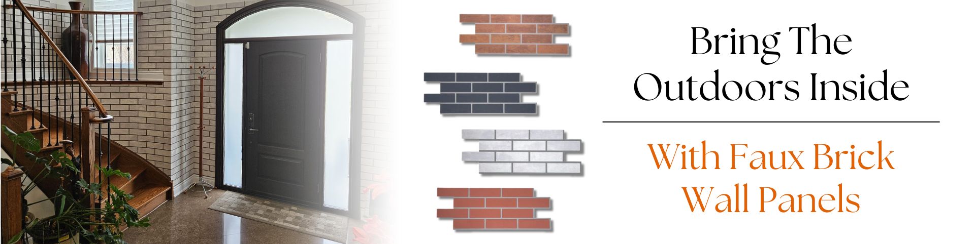 faux brick wall banner