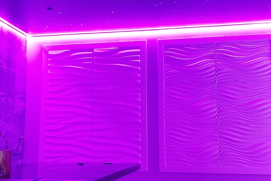 wall panel textures with purple lighting