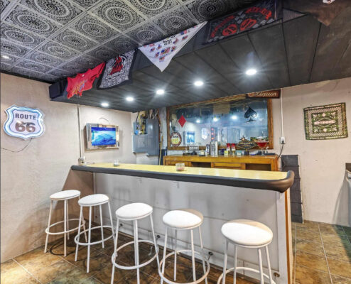 brushed nickel-tiles- bar-room
