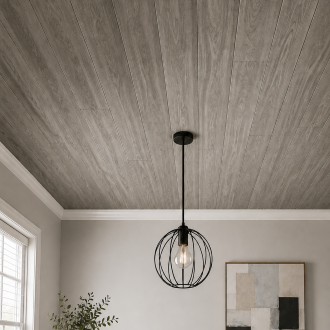 Rustic Grey Styrofoam Ceiling Planks