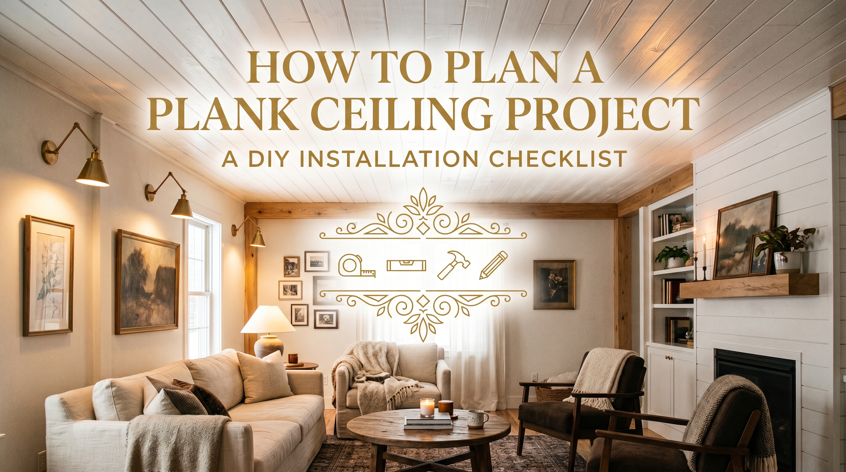 DIY plank ceiling installation checklist project planning guide by Talissa Decor