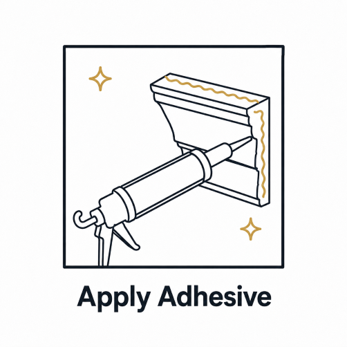 4. Apply adhesive