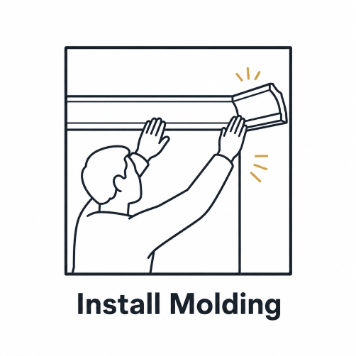 5. Install moldings