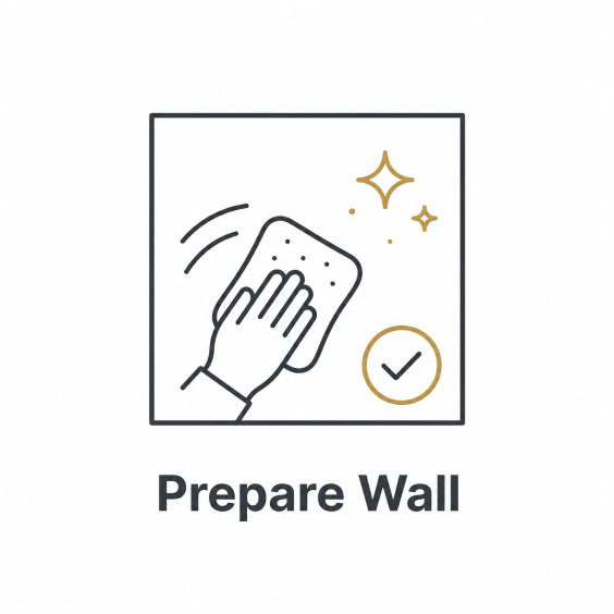 Step (2) Prepare the wall