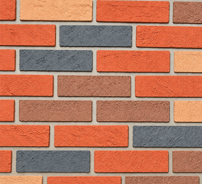 Terracotta, Taupe, and Charcoal Brick Texture
