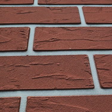 Terracotta Textured Brick Wall side view